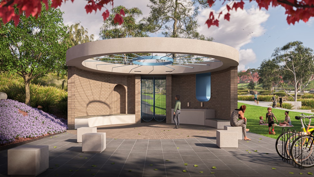 Image for Toilet block at Denman Village Park. Artist's impression, images are indicitave only.