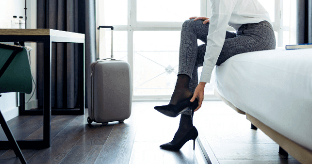 Putting On High Heels While Getting Ready For Work High-Res Stock Photo -  Getty Images