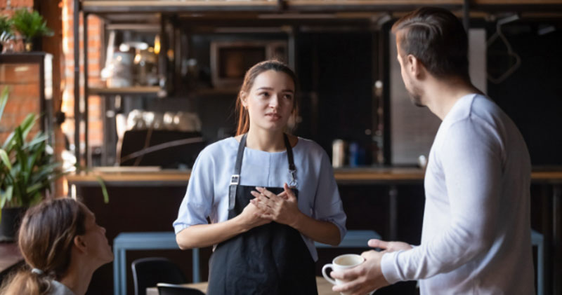 young female barista confesses to manager