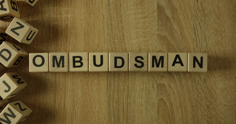letter blocks spelling out "ombudsman"