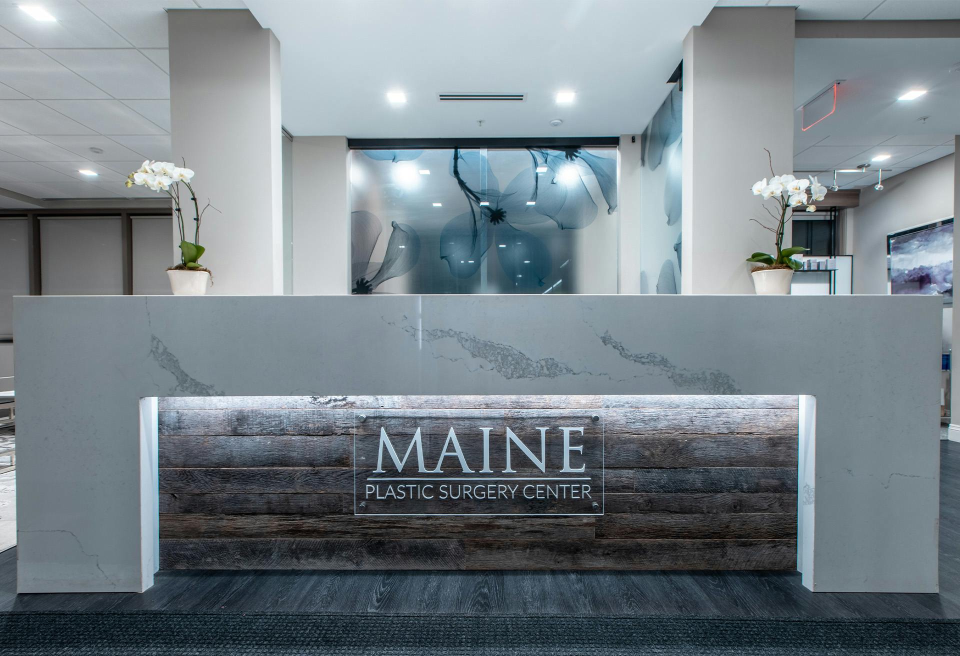 The front desk at Maine Plastic Surgery