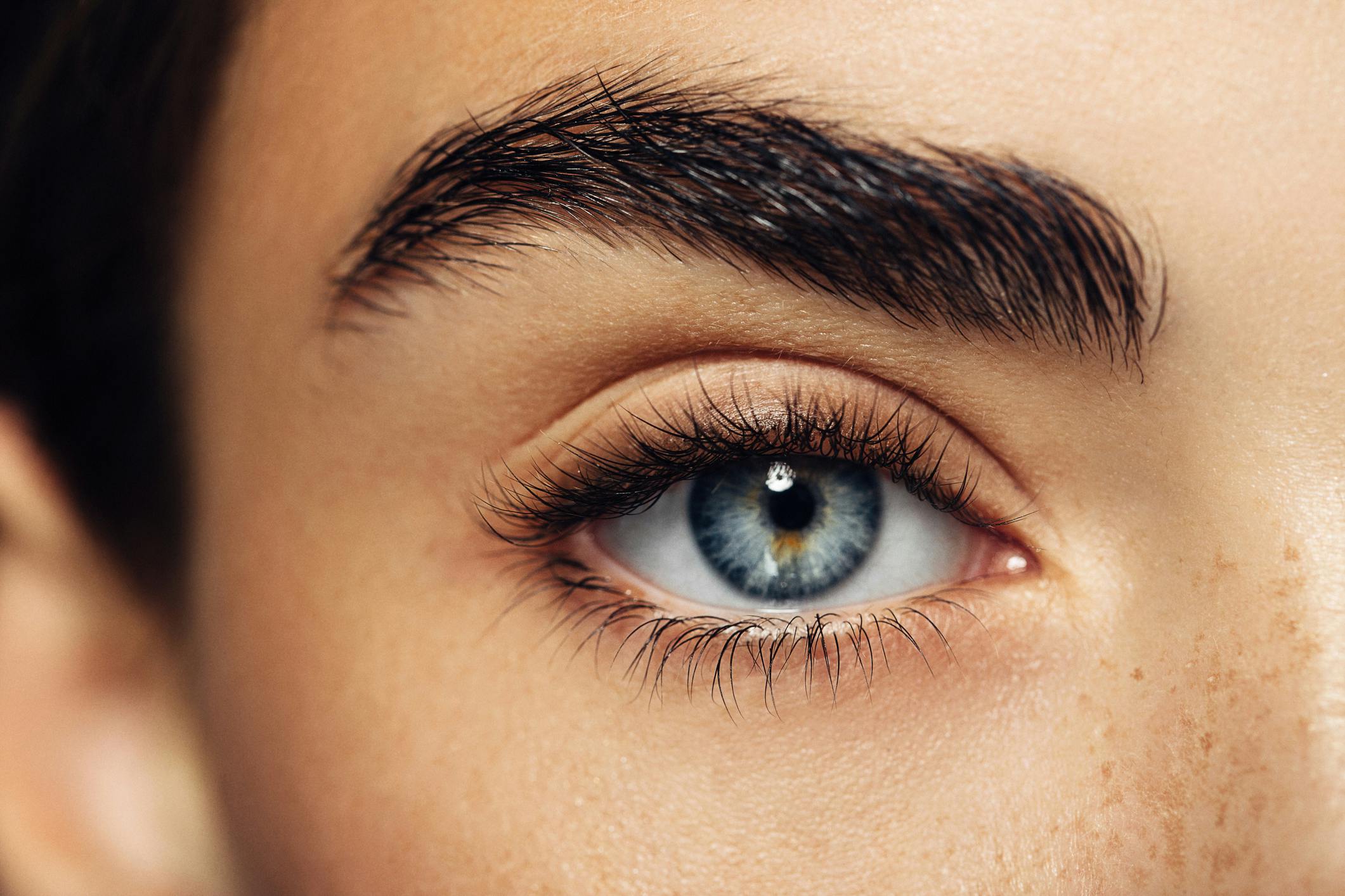 close up of a woman's eye