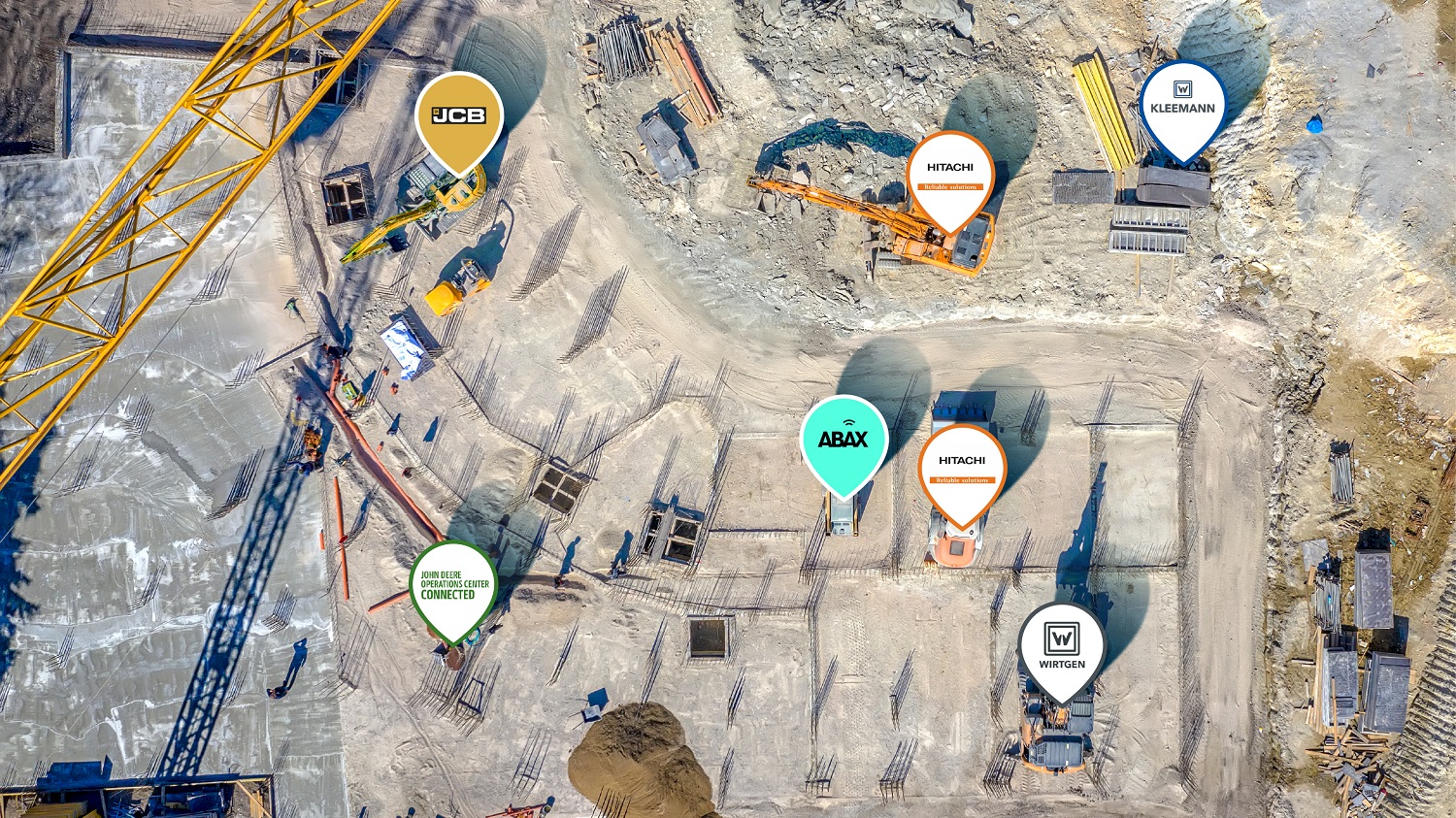 Site with labelled equipment