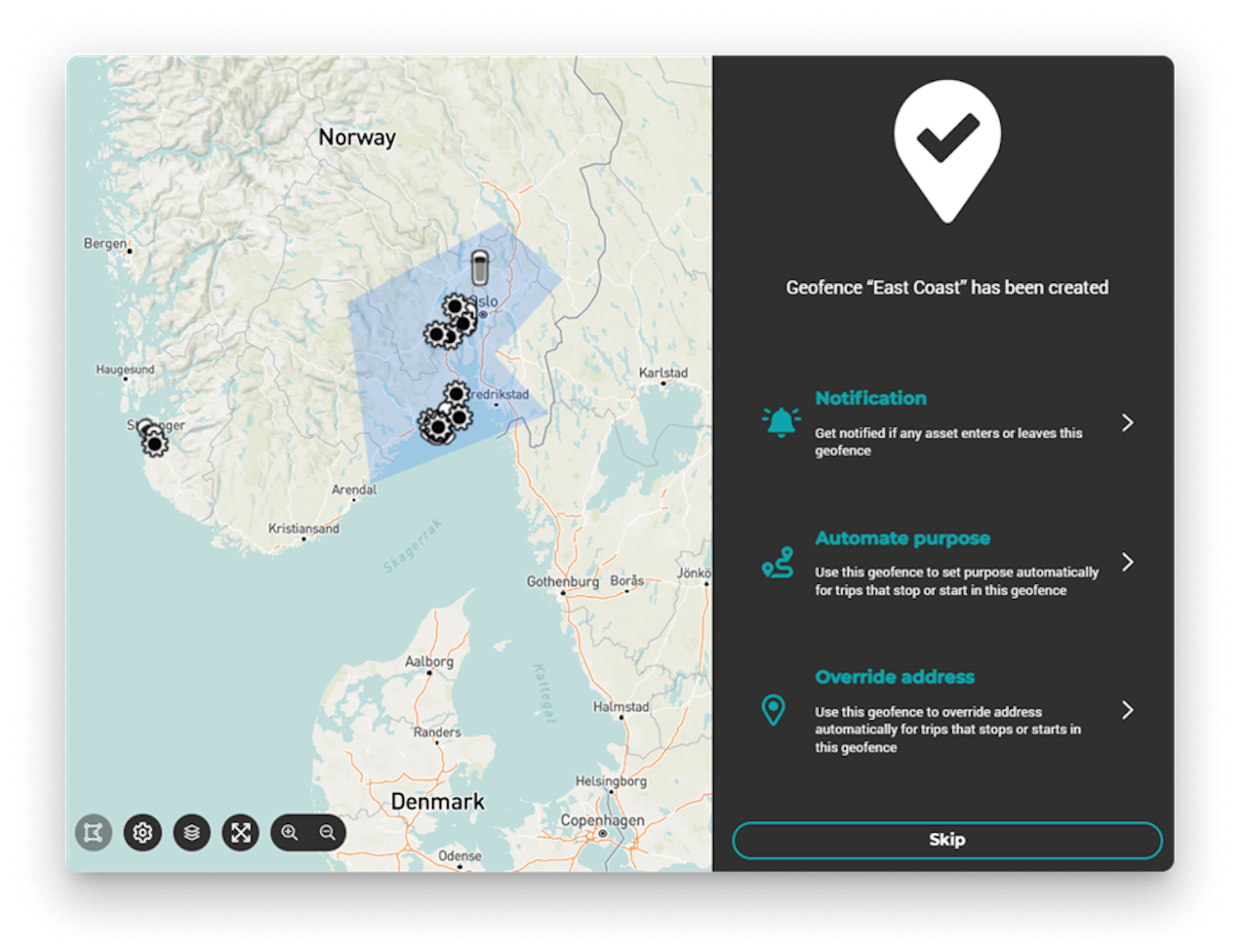 Nytt ABAX Geofence - Den komplette løsningen for alle bedriftens eiendeler