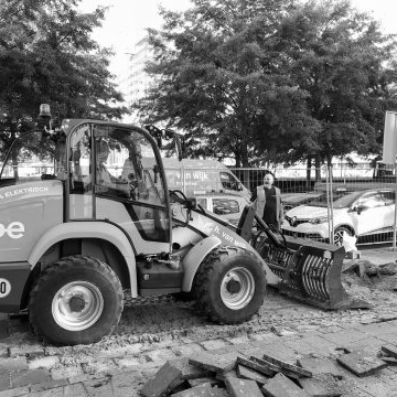 tractor doing road work