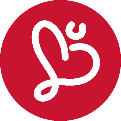 Humana logo, red circle with white pattern
