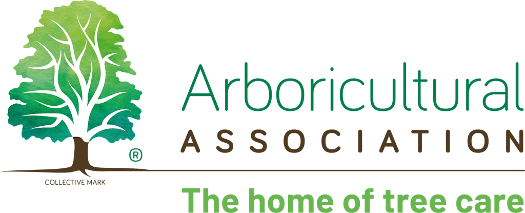 Logo for Arboricultural Association with a tree and writing