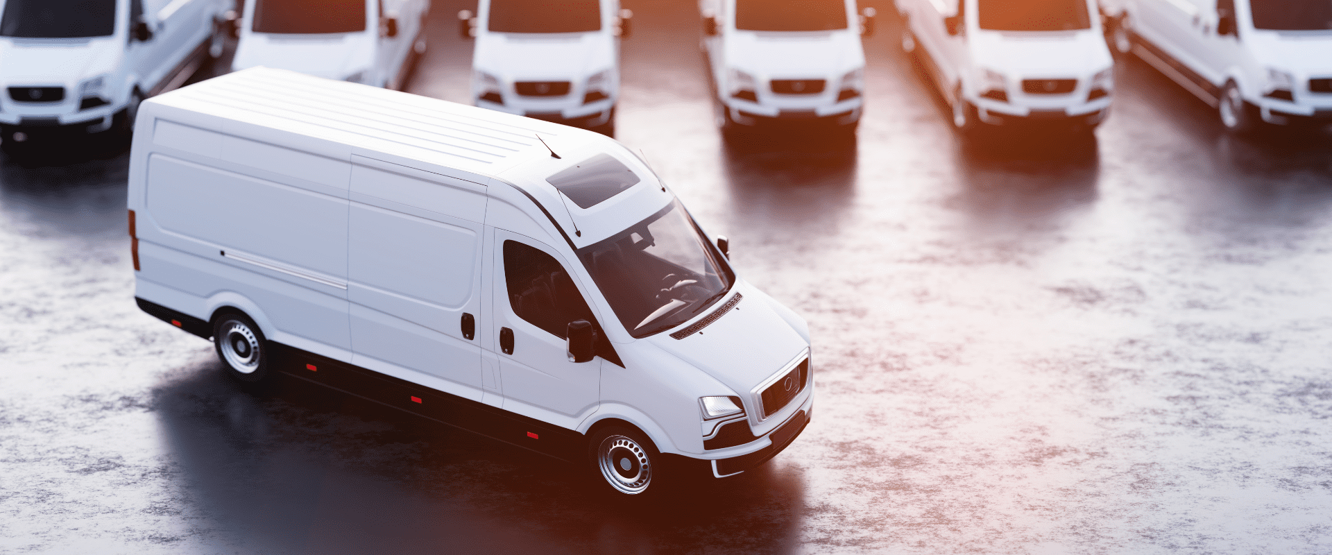 Vans parkert på en parkeringsplass