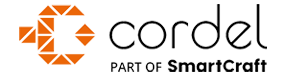 Cordel Logo sort og oransj