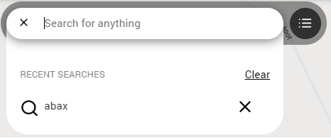 Search bar recent searches