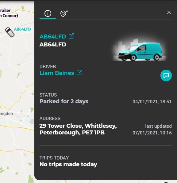 Asset information screen