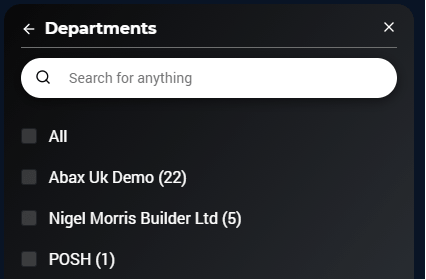 Department List