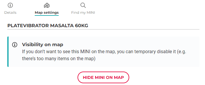 Mini Hide on map