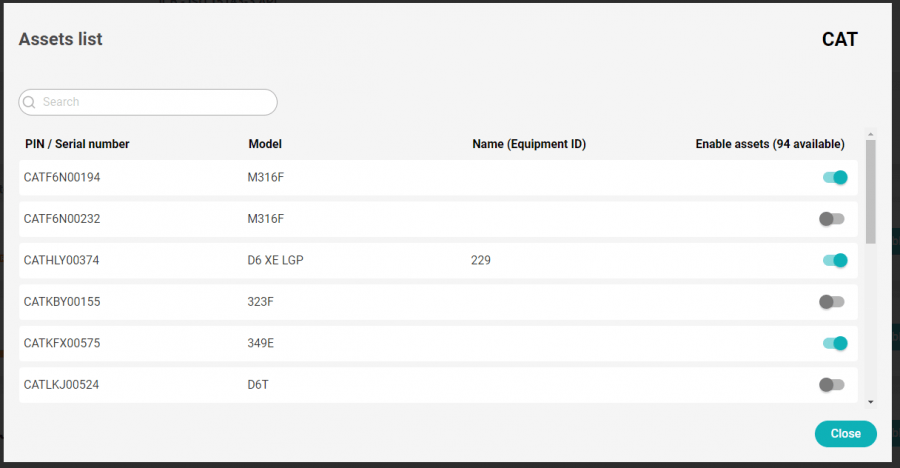 Smart Connect Asset List