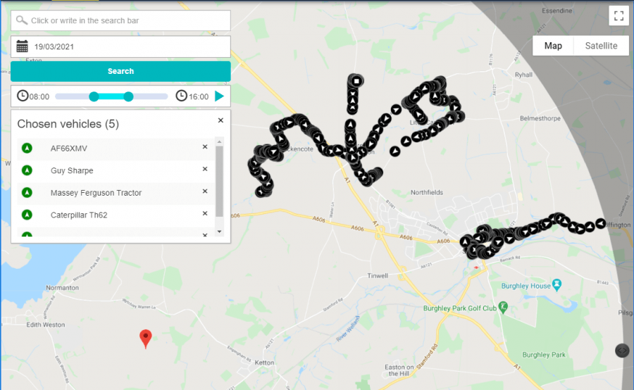 Vehicle Spot Search Screenshot