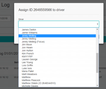 RFID Log - Drivers
