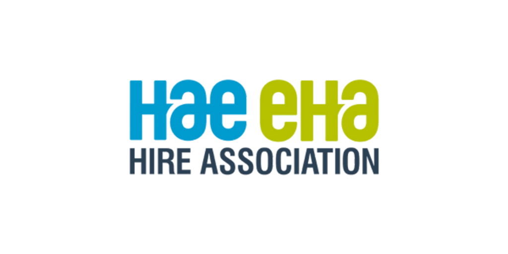 HAE member logo in blue and green