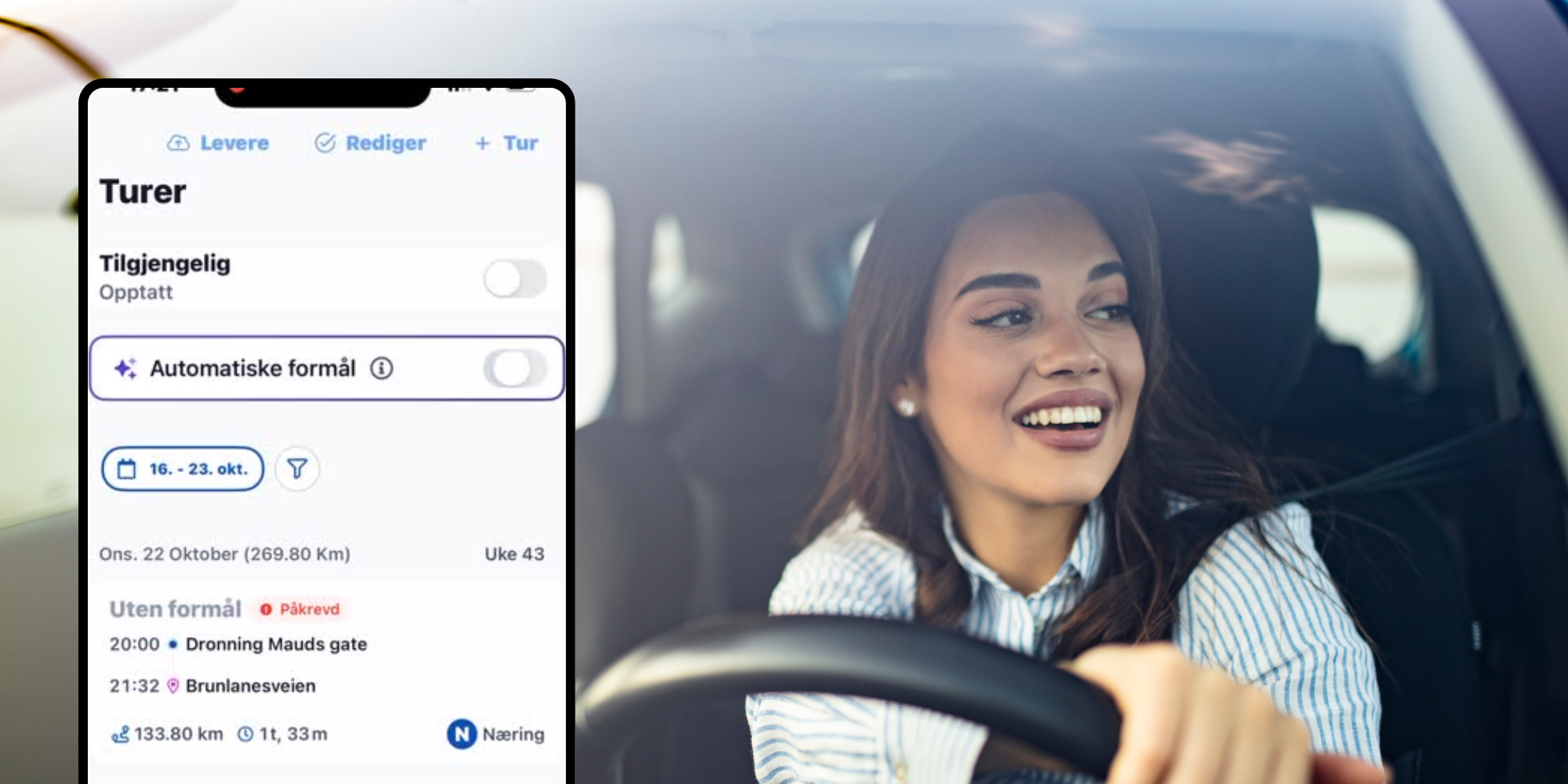 Screenshot av ABAX Smart Suggestions