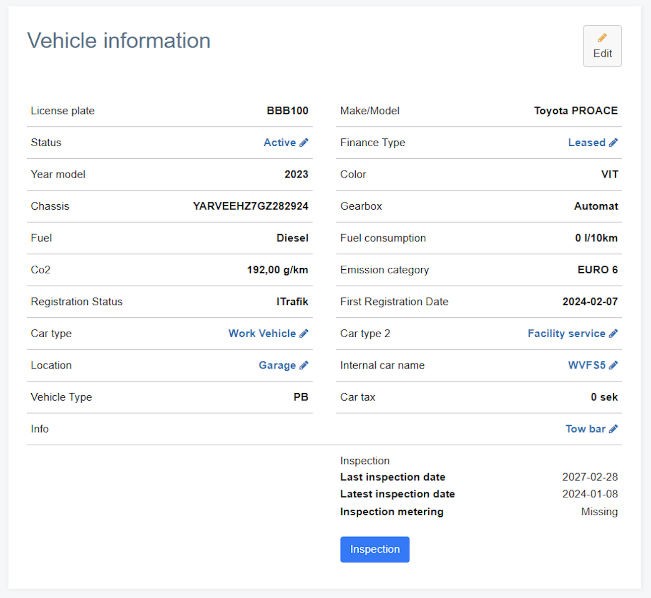 Vehicle information