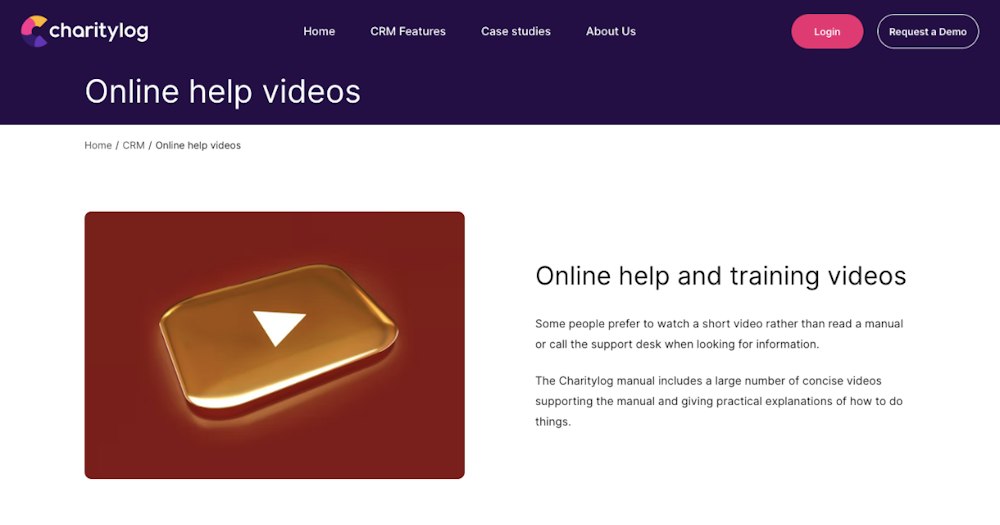 Online Help Examples A range of online videos provide help and advice