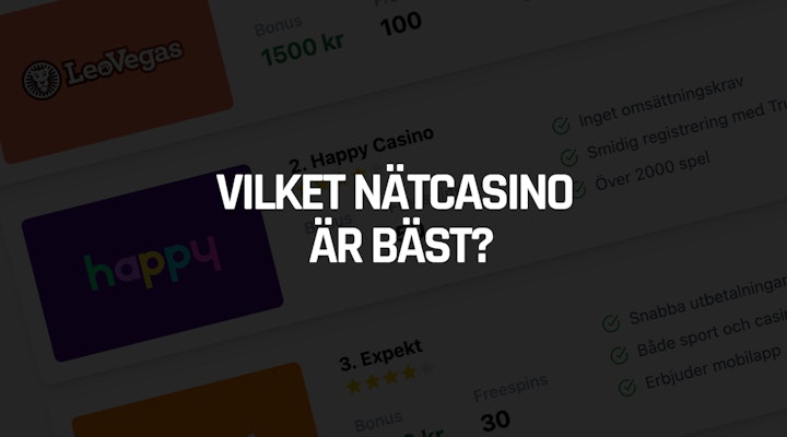 Vilket nätcasino är bäst?