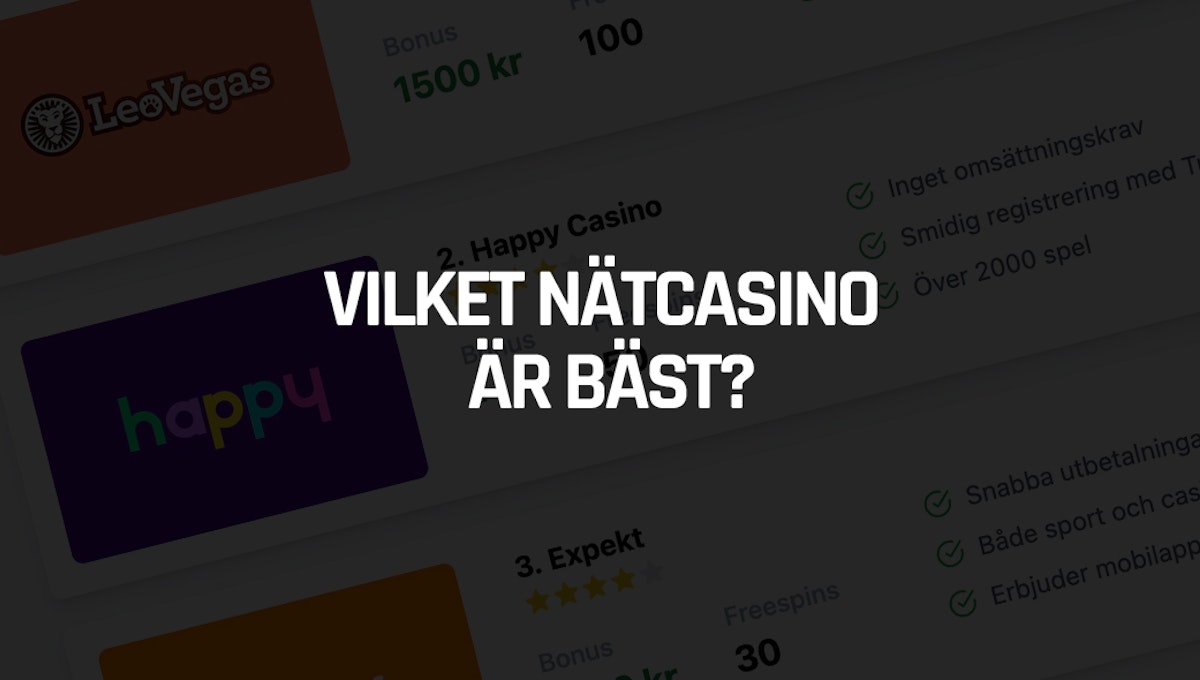 Vilket nätcasino är bäst?