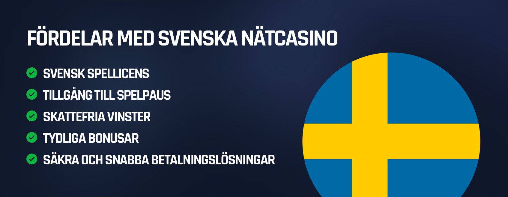 Fördelar med svenska nätcasino
