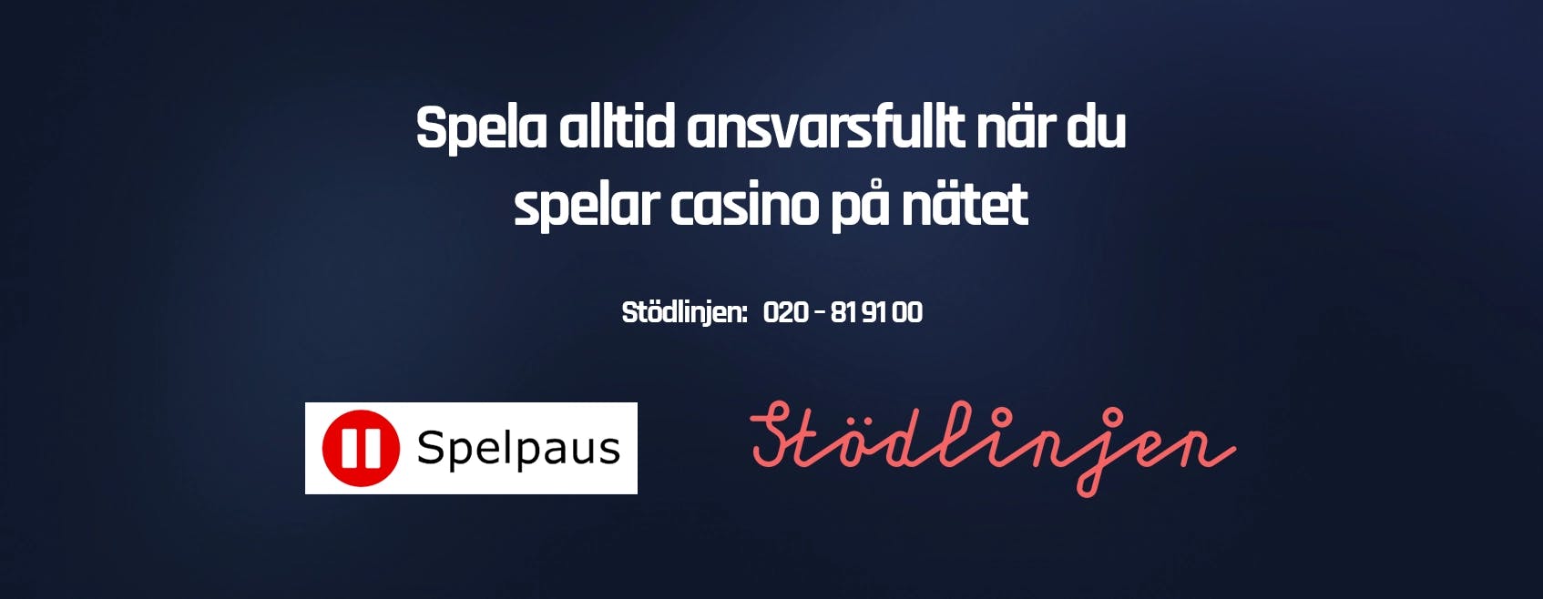 Spela ansvarsfullt hos casino på nätet