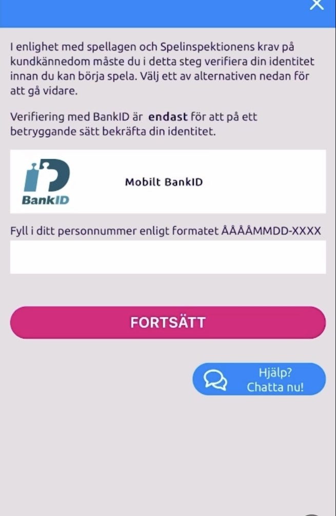 Verifiera med BankID