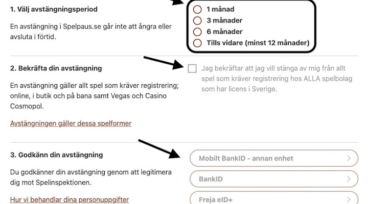 Så stänger man av sig hos Spelpaus Spelpaus förklarat hos casinon