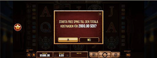 Så ser det ut när man köper free spins