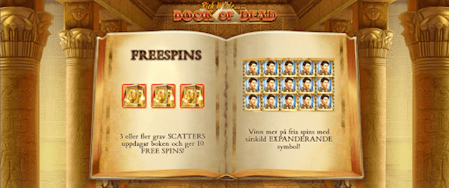 free spins book of dead