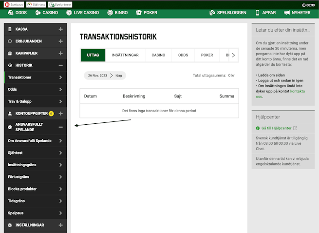 Steg 2 - Ansvarsfullt spelande