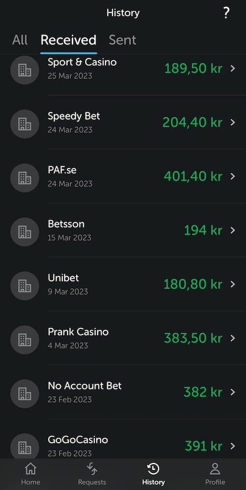 Casino med Swish uttag