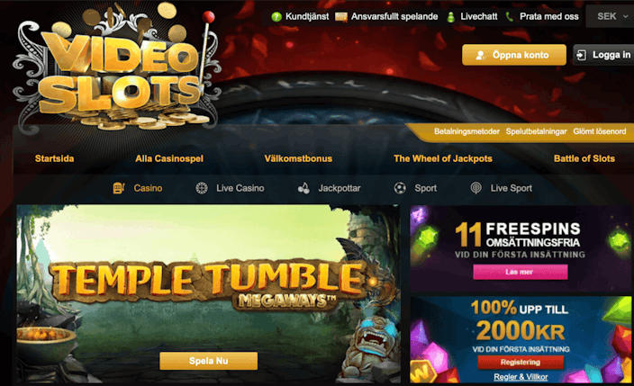 Videoslots välkomstbonus