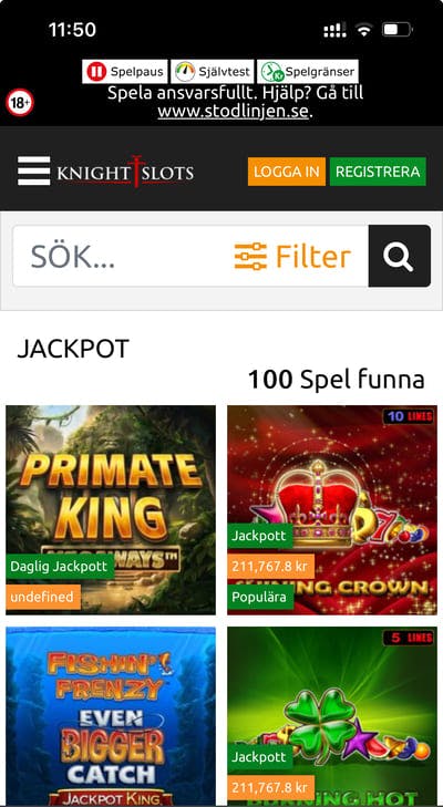 Knightslots mobilcasino