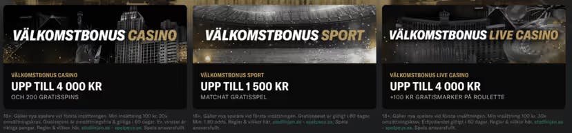 Olika välkomstbonusar hos BetMGM