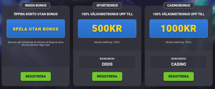 Coolbet bonus - 1000 kronor