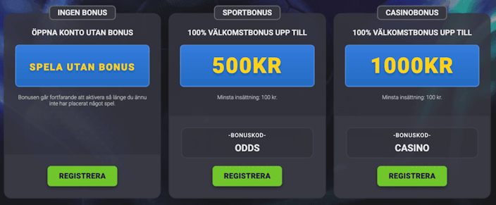 Coolbet bonus - 1000 kronor