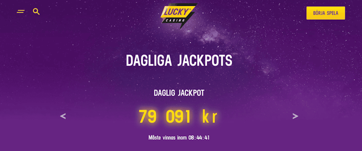 Dagliga jackpottar hos Lucky Casino