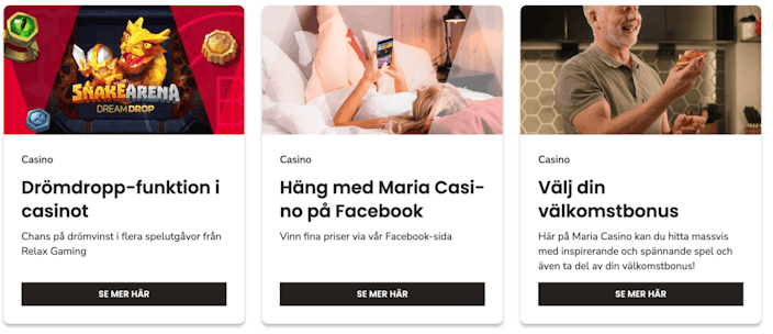 Allt om Maria Casinos kampanjer