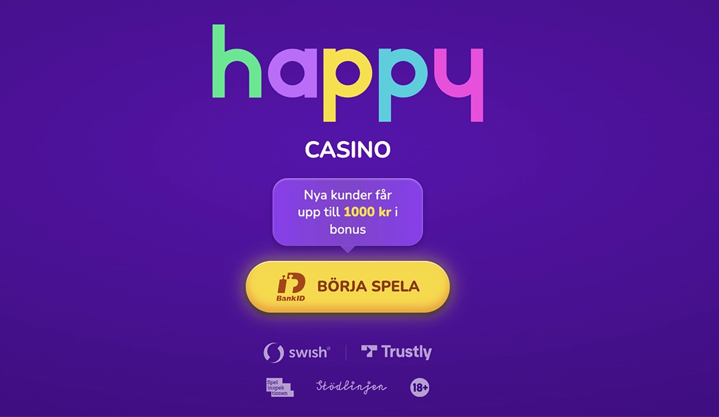 Välkomstbonus hos Happy Casino