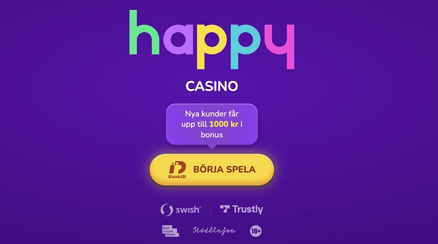 Välkomstbonus hos Happy Casino