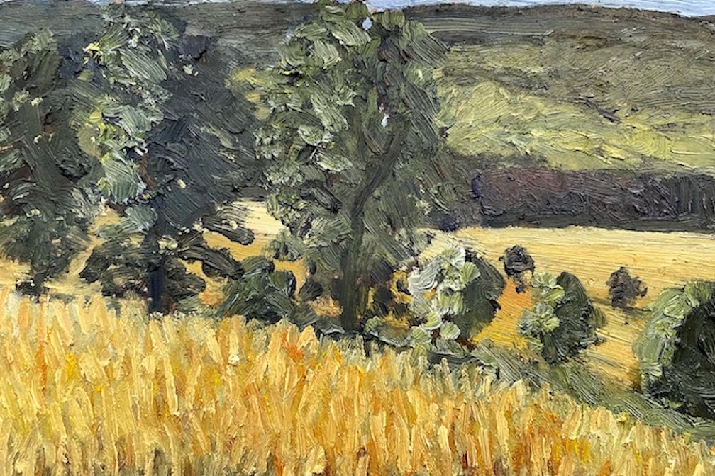 Westerwald - 2023- 18cmx24cm - Öl auf Panel(c) Carl von Pfeil