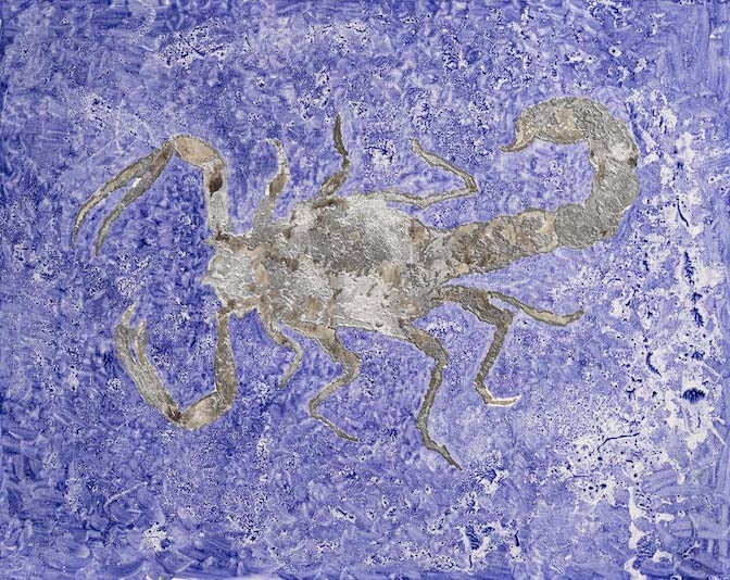 Paolo Pretolani, Silver Suicide, olio e foglia d’argento su tavola