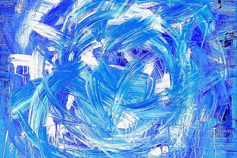 Benno Simma, Schneeballeffekt II, 2023, Acryl
