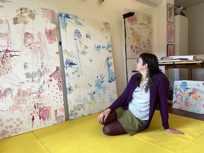 michela eccli nel suo studio