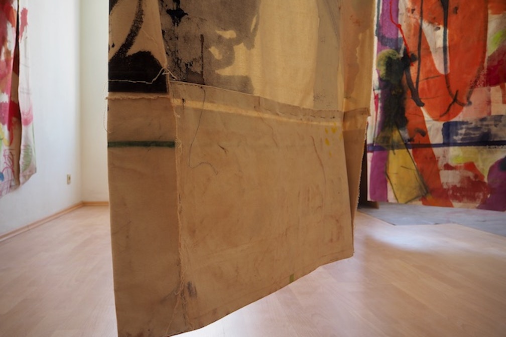 Charlotte Aurich_Hängung im Atelier_02