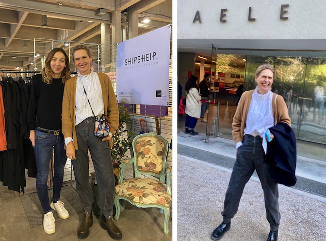 Susanne Barta - Proud Outfit Repeater Foto_12+13_braune_jacke_weisse_bluse_2