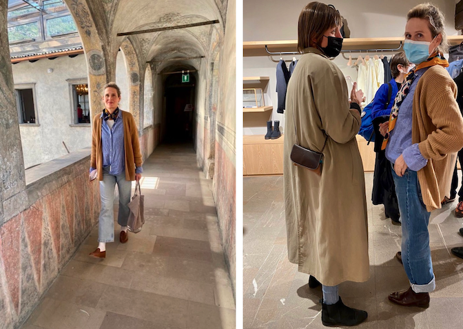 Susanne Barta - Proud Outfit Repeater Foto_5+6_braune_jacke_blaue_bluse_2
